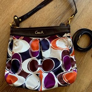 Coach Ashley Hand Drawn Scarf Print  Crossbody bag